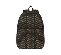 NImongt Colorful Cannabis Leaves Print Unisex Lightweight Backpack Double Shoulder Bag For Work Travel Outdoor Sports
