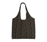 NImongt Colorful Cannabis Leaves Print Unisex Oversized Canvas Tote Bag Reusable Lightweight Shoulder Handbag Shopping