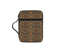 NImongt Colorful Sugar Skulls Print Bible Storage Bag for Church Travel Scripture Organizer Ecclesiastical Accessory
