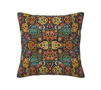 NImongt Colorful Sugar Skulls Print Practical Throw Pillow Covers Decor All-Season Square Pillowcases Bed Living Room