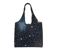 NImongt Constellation Star Clusters Galaxies Print Unisex Oversized Canvas Tote Bag Reusable Lightweight Shoulder Handbag Shopping