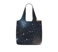 NImongt Constellation Star Clusters Galaxies Print Women Men Foldable Reusable Shopping Lightweight Tote Bag Weekend Travel Gym Beach