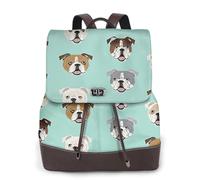NImongt English Bulldog Faces Print Women Backpack Lightweight Versatile Bag Fashion Daily Casual Rucksack Travel Work