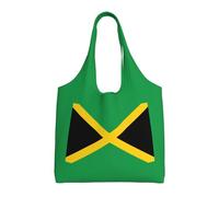 NImongt Flag Of Jamaica Print Unisex Oversized Canvas Tote Bag Reusable Lightweight Shoulder Handbag Shopping