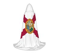 NImongt Florida State Flag Print Teens Kids And Adults Hooded Cloak Wizard Gothic Robe Carnival Halloween Cosplay