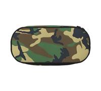 NImongt Green Military Camo Print Stylish Pencil Bag Pen Case School Supplies Makeup Storage Travel Office Class Use