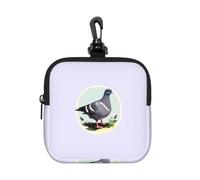 NImongt Grey Pigeon Print Print Lightweight Square Storage Bag Organizer Pouch Travel Cosmetic for Home Office