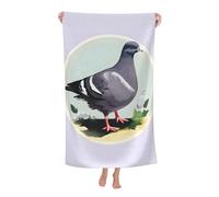 NImongt Grey Pigeon print Print Summer Needs Oversized Adult Beach Towel 32 x 52 in Soft Quick Dry Lightweight
