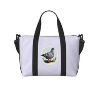 NImongt Grey Pigeon Print Print Versatile Hand Travel Bag Lightweight Tote Weekend Beach Getaways Gym Commutes