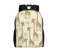 NImongt Hand Drawn Giraffes Print Unisex Double Shoulder Backpack Lightweight Travel Rucksack Business Weekend Work
