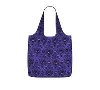 NImongt Haunted Mansion Print Women Men Foldable Reusable Shopping Lightweight Tote Bag Weekend Travel Gym Beach