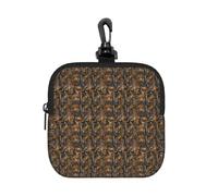 NImongt Hunting Deer Bear Moose Print Lightweight Square Storage Bag Organizer Pouch Travel Cosmetic for Home Office