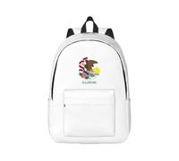 NImongt Illinois State Flag Print Unisex Lightweight Backpack Double Shoulder Bag For Work Travel Outdoor Sports