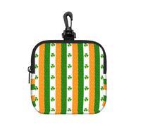 NImongt Irish Flag Print Lightweight Square Storage Bag Organizer Pouch Travel Cosmetic for Home Office
