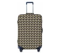 NImongt Jazz Drum Print Suitcase Cover Universal Elastic Luggage Accessory Holiday Beach Business Travel