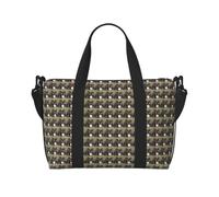 NImongt Jazz Drum Print Versatile Hand Travel Bag Lightweight Tote Weekend Beach Getaways Gym Commutes