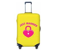 NImongt Just Married Print Suitcase Cover Universal Elastic Luggage Accessory Holiday Beach Business Travel