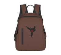 NImongt Karate Boy Vector Changeable Belt Color Print Lightweight Versatility Backpack Travel Men Women Casual Bag Daypack Daily Hiking