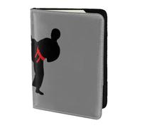 NImongt Karate Boy Vector Changeable Belt Color Print Stylish Passport 5.5in Travel Document for Men Women Business Leisure Trips Wallet