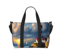 NImongt Lighthouse Diamond Paint Print Versatile Hand Travel Bag Lightweight Tote Weekend Beach Getaways Gym Commutes