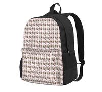 NImongt Love Paris Tower Coffee Wine Perfume Bicycle Heart Print Adult Backpack Water-Resistant Large Capacity For Hiking Camping Commuting Picnics