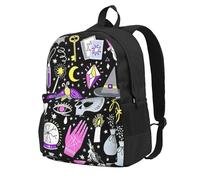 NImongt Magic Witch Witchcraft Bohemian Drawing Print Large Capacity Backpack For Adults Travel School Commuter Work Daily Use Outdoor