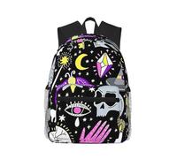 NImongt Magic Witch Witchcraft Bohemian Drawing Print Unisex Comfortable Lightweight Casual Backpack Travel Commuting Outdoor Sports
