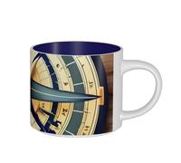 NImongt Maritime Sailboat Compass Print Adults Large Capacity Ceramic Mugs Home Camping Gifting Outdoor Kitchen Wedding