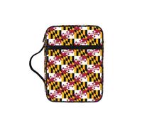 NImongt Maryland State Flag Print Bible Storage Bag for Church Travel Scripture Organizer Ecclesiastical Accessory