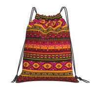 NImongt Mexican Folk Art Boho Print Lightweight Drawstring Backpack Unisex Bag Fitness Travel Yoga Outdoor Activities