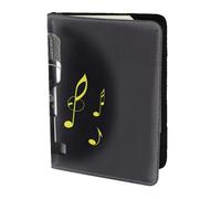 NImongt Microphone with Music Notes Print Stylish Passport 5.5in Travel Document for Men Women Business Leisure Trips Wallet