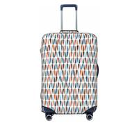 NImongt Mid Century Modern Retro with Drop Shapes Print Suitcase Cover Universal Elastic Luggage Accessory Holiday Beach Business Travel