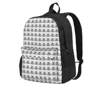 NImongt Monochrome Sketch Style Gaming Print Adult Backpack Water-Resistant Large Capacity For Hiking Camping Commuting Picnics