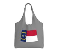 NImongt North Carolina State Flag Print Unisex Oversized Canvas Tote Bag Reusable Lightweight Shoulder Handbag Shopping