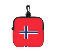 NImongt Norwegian Flag Print Lightweight Square Storage Bag Organizer Pouch Travel Cosmetic for Home Office