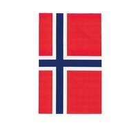NImongt Norwegian Flag Print Waffle Kitchen Towel Women Men Home Kitchen Travel Camping Multipurpose Gift Set