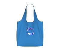 NImongt Orca Killer Whale Print Women Men Foldable Reusable Shopping Lightweight Tote Bag Weekend Travel Gym Beach