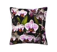 NImongt orchids Print Practical Throw Pillow Covers Decor All-Season Square Pillowcases Bed Living Room