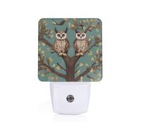 NImongt Owl Tree Branches Print Bedroom Kids Room Bathroom Hallway Nightlight Illumination for Home Decor Dorm
