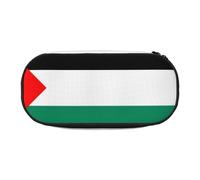 NImongt Palestine Flag Print Stylish Pencil Bag Pen Case School Supplies Makeup Storage Travel Office Class Use