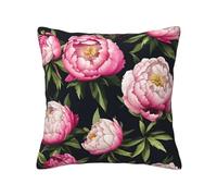 NImongt peony flowers blossom print Print Practical Throw Pillow Covers Decor All-Season Square Pillowcases Bed Living Room
