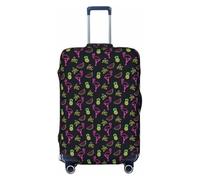 NImongt Pineapple Banana Flamingo Print Suitcase Cover Universal Elastic Luggage Accessory Holiday Beach Business Travel