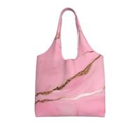 NImongt Pink Marble Texture Print Unisex Oversized Canvas Tote Bag Reusable Lightweight Shoulder Handbag Shopping