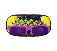 NImongt Psych Pineapple Quote Print Stylish Pencil Bag Pen Case School Supplies Makeup Storage Travel Office Class Use