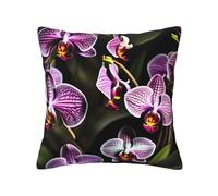NImongt Purple orchids print Print Practical Throw Pillow Covers Decor All-Season Square Pillowcases Bed Living Room