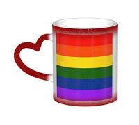 NImongt Rainbow Flag Print Starry Sky Color Changing Mug Home Office Cafe Gift Ceramic Coffee Mugs Birthday