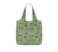 NImongt Red Squirrel Print Women Men Foldable Reusable Shopping Lightweight Tote Bag Weekend Travel Gym Beach