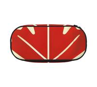 NImongt Retro Canada Flag Print Stylish Pencil Bag Pen Case School Supplies Makeup Storage Travel Office Class Use