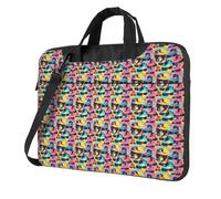 NImongt Retro Roller Skates Colorful Print Portable Laptop Bag Messenger Handbag Commute Meeting Office Travel Shoulder Bags