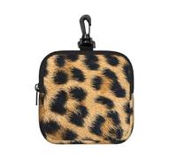 NImongt Rough Leopard Print Print Lightweight Square Storage Bag Organizer Pouch Travel Cosmetic for Home Office